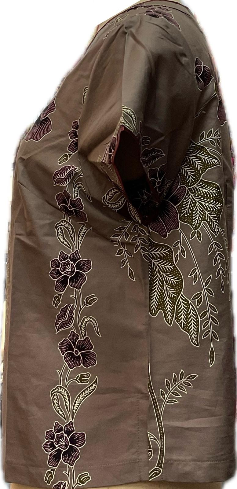 Ladies Batik Top LBT-XL-GREY-AH1111007