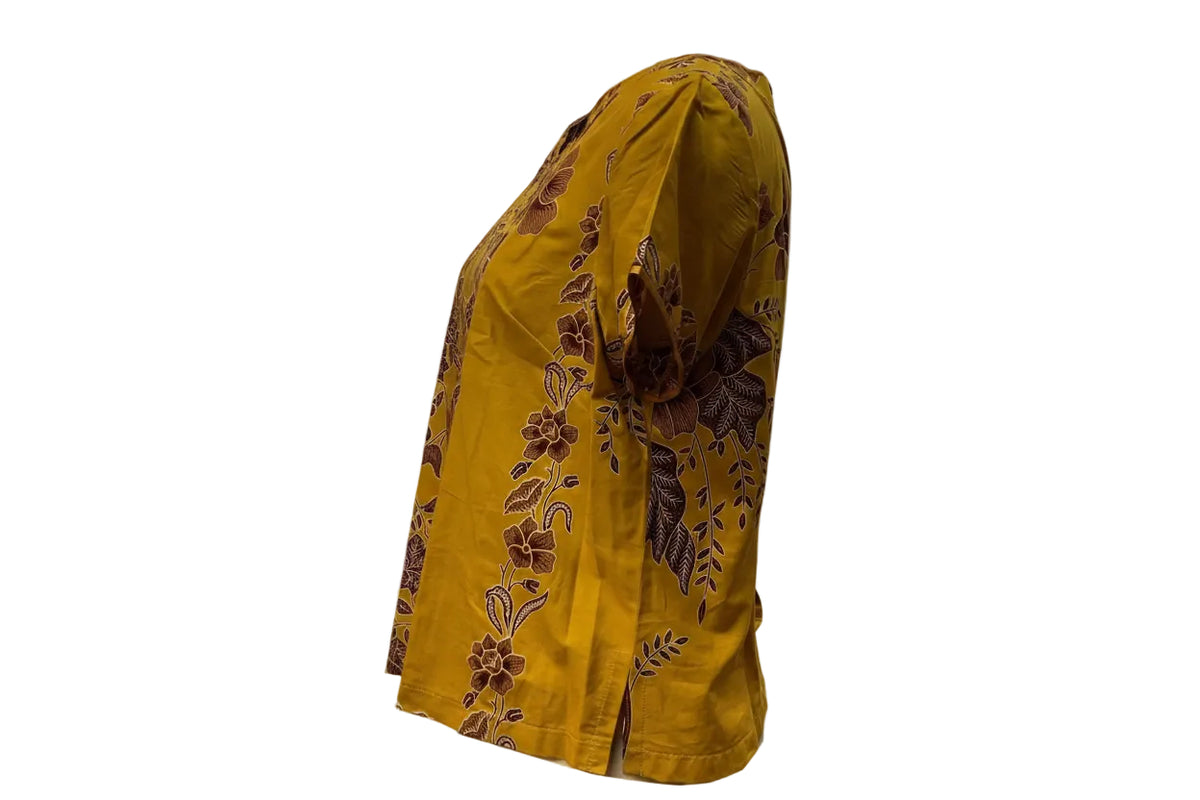 Ladies Batik Top LBT-M-YELLOW-AH11003
