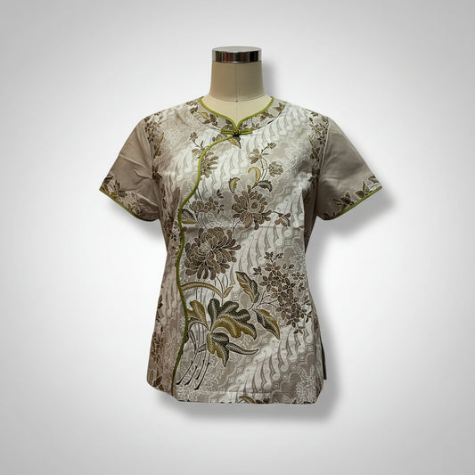 Ladies Batik Top LBT-XL-GREY-AH1111006