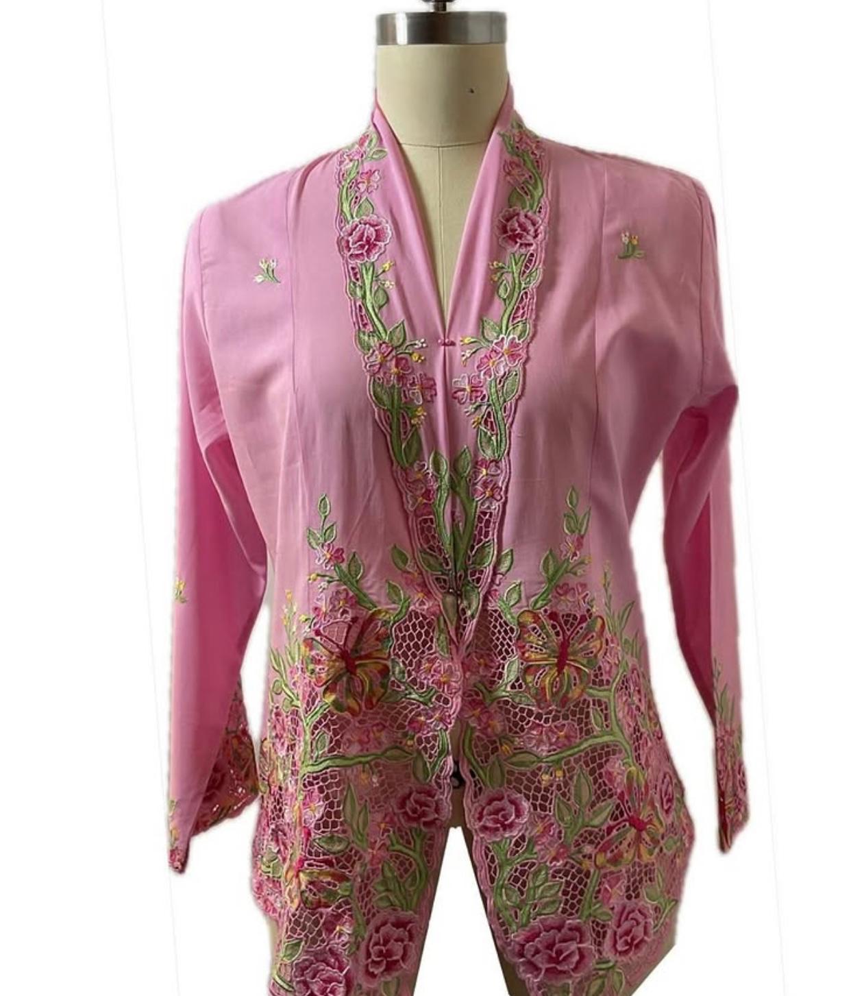 Premium Peranakan Top PPT-S-PINK-B6005